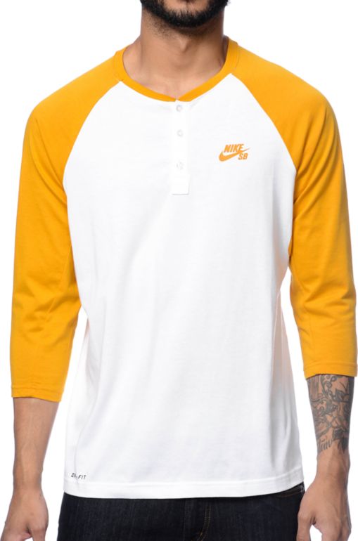 men yellow nike shirt